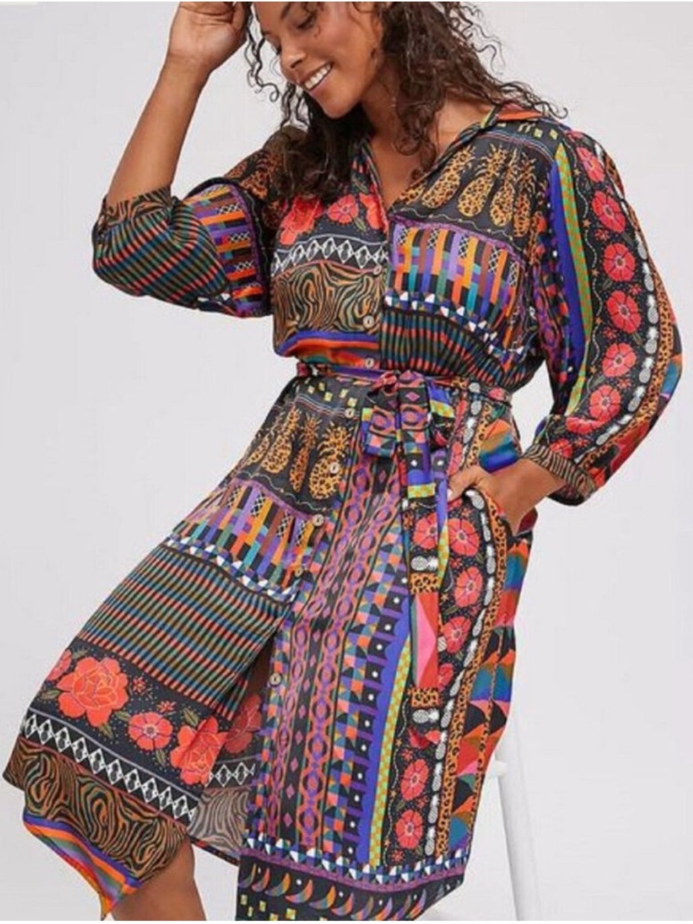 Farm Rio Ciela Midi Shirt Dress(size medium)
